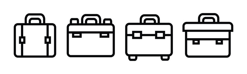 bag icon set. handbag vector set