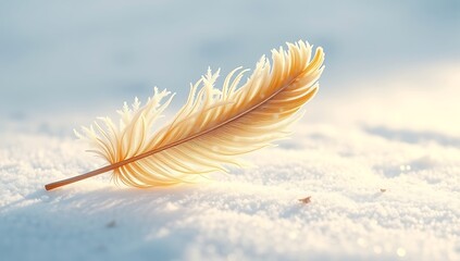 white feather on blue sky