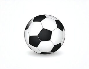 Obraz premium Black and white soccer ball isolated on a clean white background