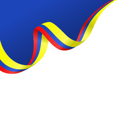colombia waving flag ribbon frame, suitable for national day