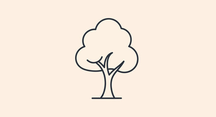 Minimalist Tree Illustration - A Simple and Elegant Design for Nature Lovers.