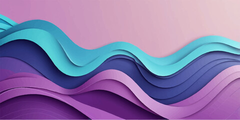 Abstract colorful vector illustration with swirling line art pattern and light blue, pink, and curve wave shapes perfect for business template backdrop design