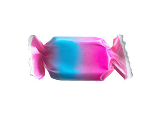 Wrapped candy cutout isolated on a transparent background