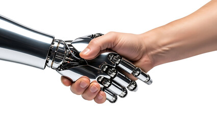 Aperto de M&atilde;o Humano-Rob&ocirc;