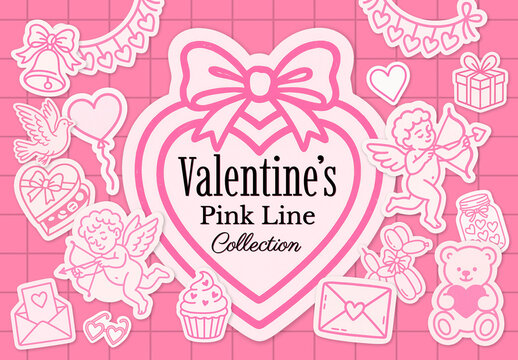 Charming Valentine's Day Graphics Design Set