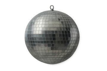 Fototapeta premium Disco ball reflecting lights, creating a vibrant party mood, transparent background for easy integration in designs