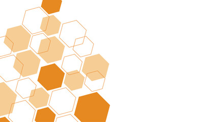 Abstract hexagon frame for futuristic banner template. Technology background design