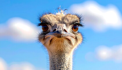 ostrich head close up