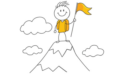 Stick Figure Illustrations – Success, Teamwork, Delivery & Achievement Cartoon Drawings .