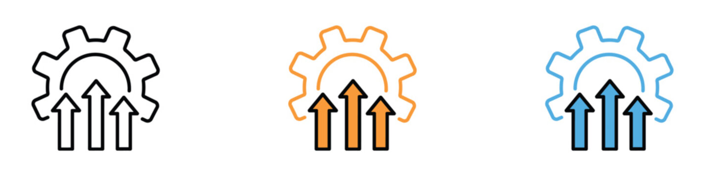 Improvement icon vector. Process optimization and performance improvement symbol. vector illustration.
