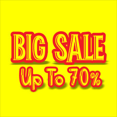 Big Sale 70 Percent Discount Promotion Typography Design