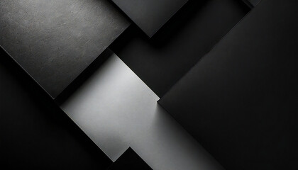 モノトーンの立体幾何学ブロック。白と黒のモダン抽象背景。