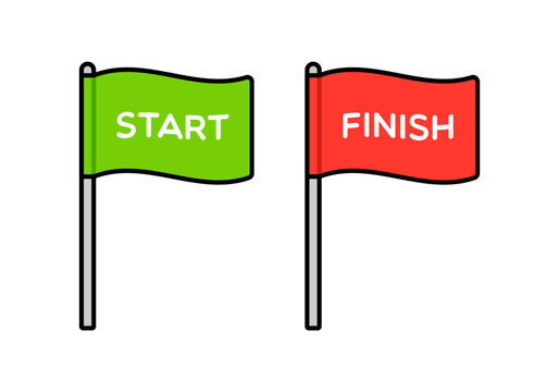 Vector Start and Finish Flags