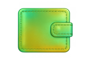 Green wallet icon representing saving money, payment, mobile banking, digital finance, and online shopping apps