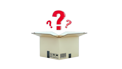 Question Marks Emerging from a Box - Mystery Concept