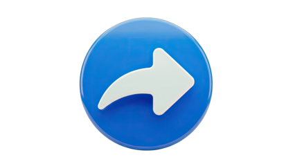 Share Icon: Arrow Pointing Right on Blue Circle