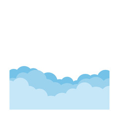 Layered Cloud Border Graphic