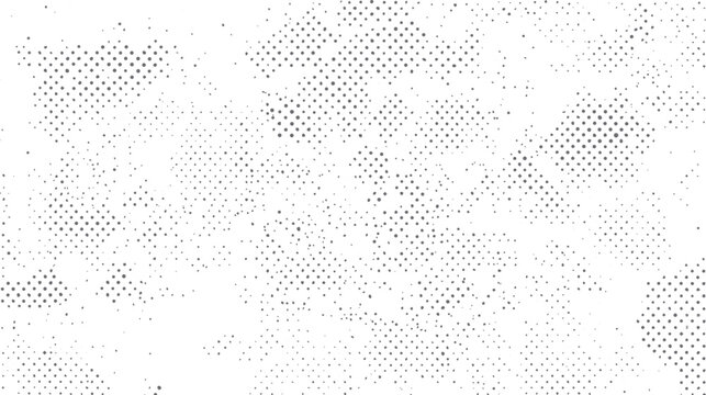 Subtle grey halftone dots scattered across a clean white background creating a textured abstract pattern
