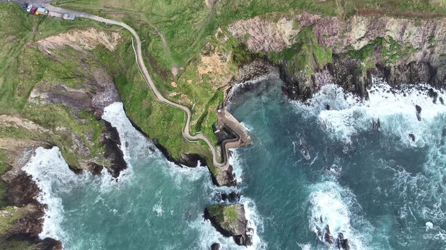 Ireland epic Locations Dounquin harbour famous tourist spot and Hollywood film location Dingle Kerry Birds Eye view