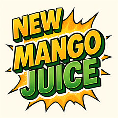 New Mango Juice Comic Style Announcement Graphic.