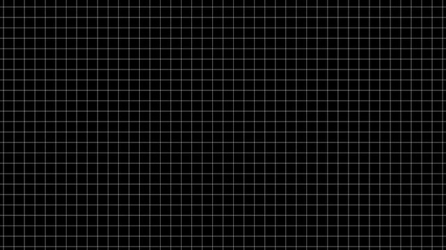 Seamless Flowing Fine Grid Background Moving Diagonally on Black