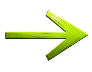 Bright lime green arrow pointing right on black background