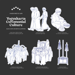 Isolated Indonesian Yogyakarta culture asset illustration