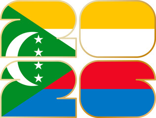 2026 with flag of Comoros