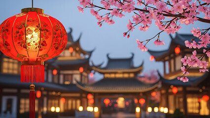chinese lantern at night