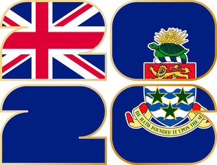 2026 with flag of Cayman Islands