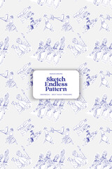 Outline sketch of Indonesian West Nusa Tenggara cultural elements