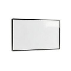 Fototapeta premium Rectangular framed white signage mockup on transparent background