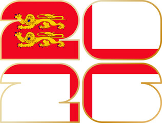 2026 with flag of Sark