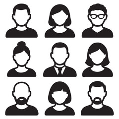 People Avatar Profile Icons Vector Set