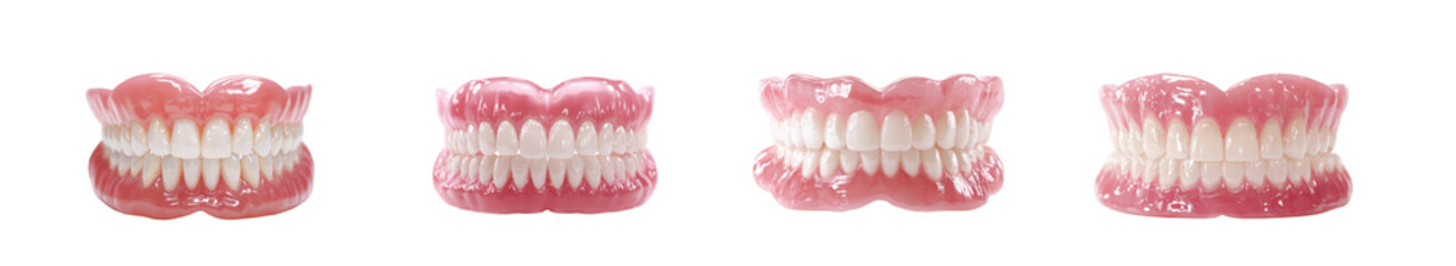 Obraz premium Set of dental models for orthodontic study isolated on transparent background