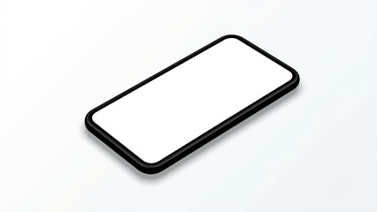 Minimalist Smartphone Mockup with Blank Screen Displayed on a Soft Reflective Surface