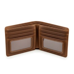 leather wallet isolated on white background