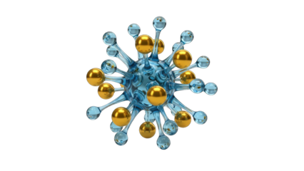 Abstract Virus Model on White Background