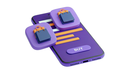 Online Shopping on Smartphone: Buy Now Concept