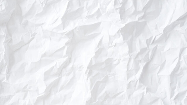 Crinkled white paper texture with soft folds and creases