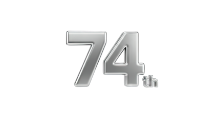 74th Anniversary Celebration - Silver Metallic Design