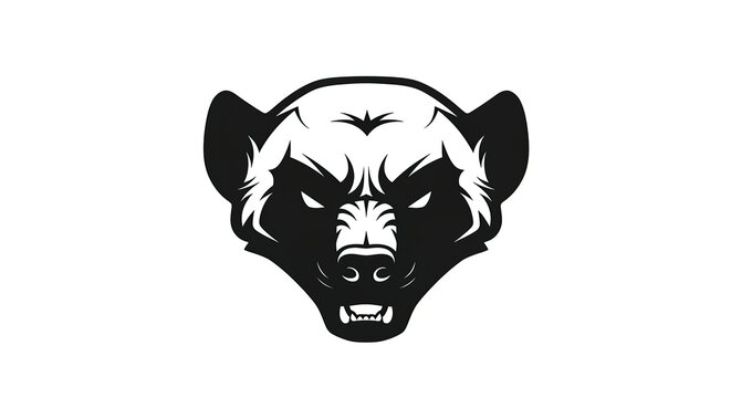 Fierce Honey Badger Head Logo Design.