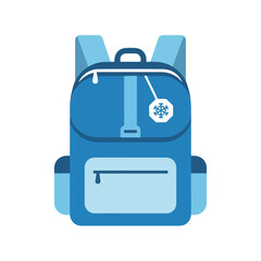 Blue Backpack Illustration Essential Gear for School and Travel Adventures
