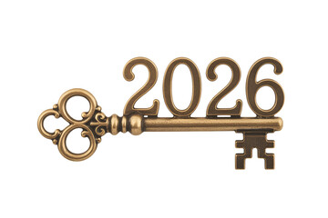 Antique key with year 2026