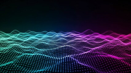 Abstract Digital Waveform Background with Gradient Colors.