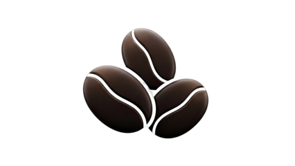 Coffee Beans Isolated on White Background