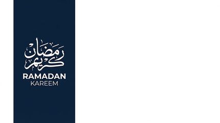 Ramadan Kareem Arabic Calligraphy Design with Elegant Typography on a Minimalist Background.