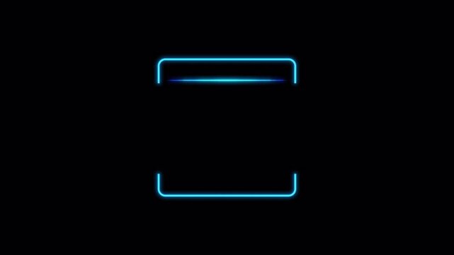 Scanning Code Icon Animation, QR Code and Barcode Scanner Concept, Biometric Security Interface with Transparent Background in 4K.