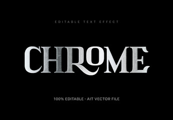 Gray Embossed Pattern Galvanized Metal Text Effect Polished Font