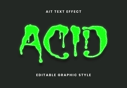 Green Toxic Text Effect Acid Drip Horror Font